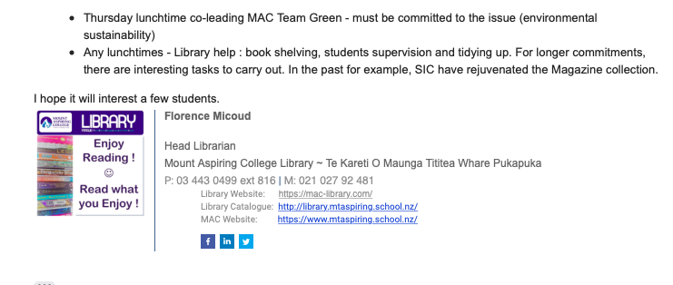 team green / library volunteers wanted